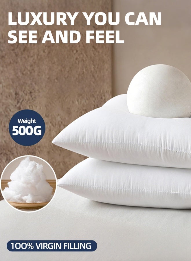 VINNYSEN حشوة وسادة زينة مقاس 45×45 سم، خفيفة الوزن، ناعمة، مصنوعة من البوليستر، بديل للريش، قابلة للغسل في الغسالة، لون أبيض - Image 3