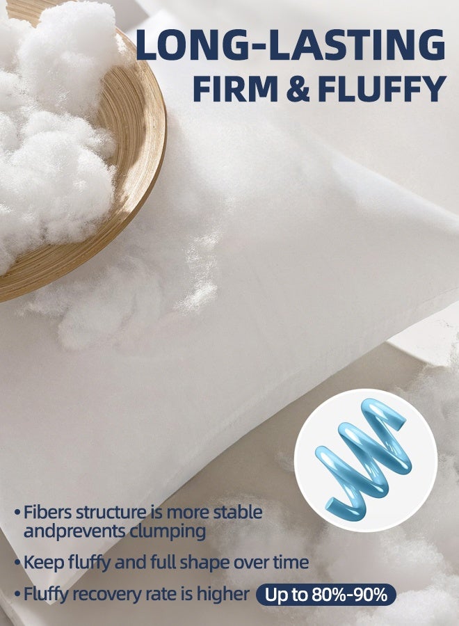 VINNYSEN حشوة وسادة زينة مقاس 45×45 سم، خفيفة الوزن، ناعمة، مصنوعة من البوليستر، بديل للريش، قابلة للغسل في الغسالة، لون أبيض - Image 5