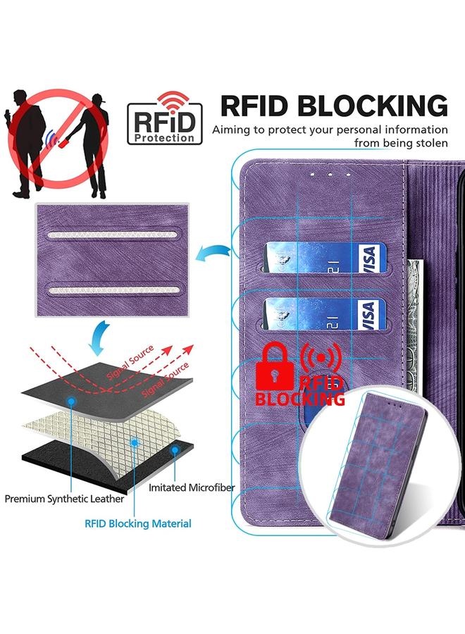 S-TOP Case For OPPO A1 5G RFID Anti-theft Brush Magnetic Leather Phone Case - Image 5