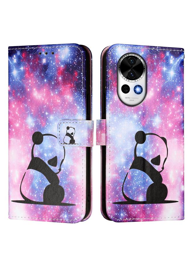 جرين تايجر جراب لهاتف Huawei nova 13 / nova 12 مصنوع من الجلد المنسوج البسيط بنمط رسم ملون - Image 2