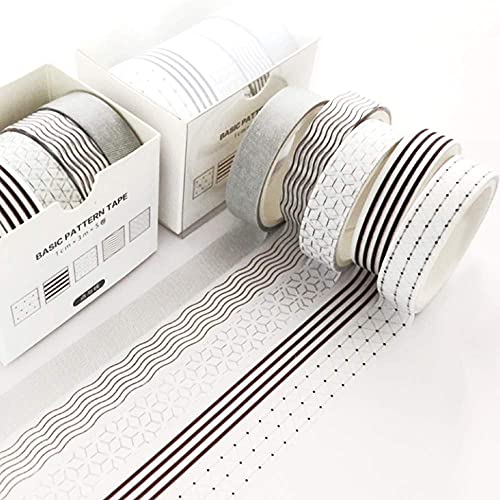 YUBX 5 Rolls Washi Tape Set Creative Basic Skinny Decorative Tapes for Arts, DIY Crafts, Bullet Journals, Planners, Scrapbooking, Wrapping (Dot) - Image 2