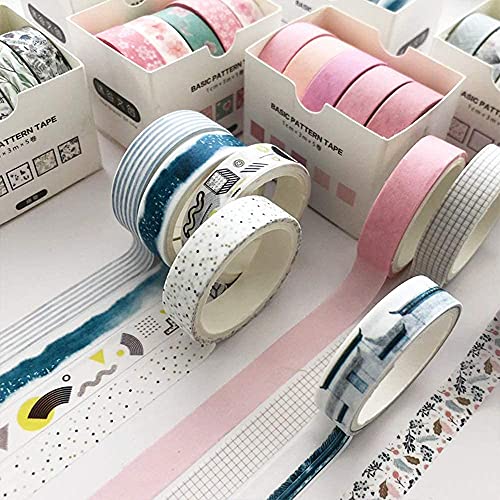 YUBX 5 Rolls Washi Tape Set Creative Basic Skinny Decorative Tapes for Arts, DIY Crafts, Bullet Journals, Planners, Scrapbooking, Wrapping (Dot) - Image 5