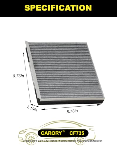 CARORY Cabin Air Filter wActivated Carbon for Kia Telluride 20202023 Hyundai Santa Fe 20192020 Genesis GV70 20222025 GV80 20212025 G70 20192023 G80 20172025 and More - Image 3