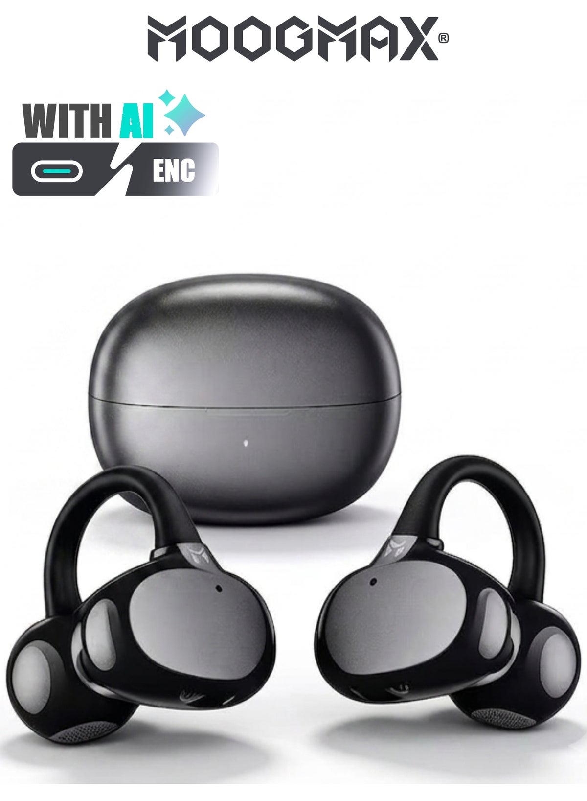 moogmax Moogmax Open Ear Bluetooth Earbuds bluetooth/wireless 26-hour ZAE95B5F4A9846DB5BE3CZ
