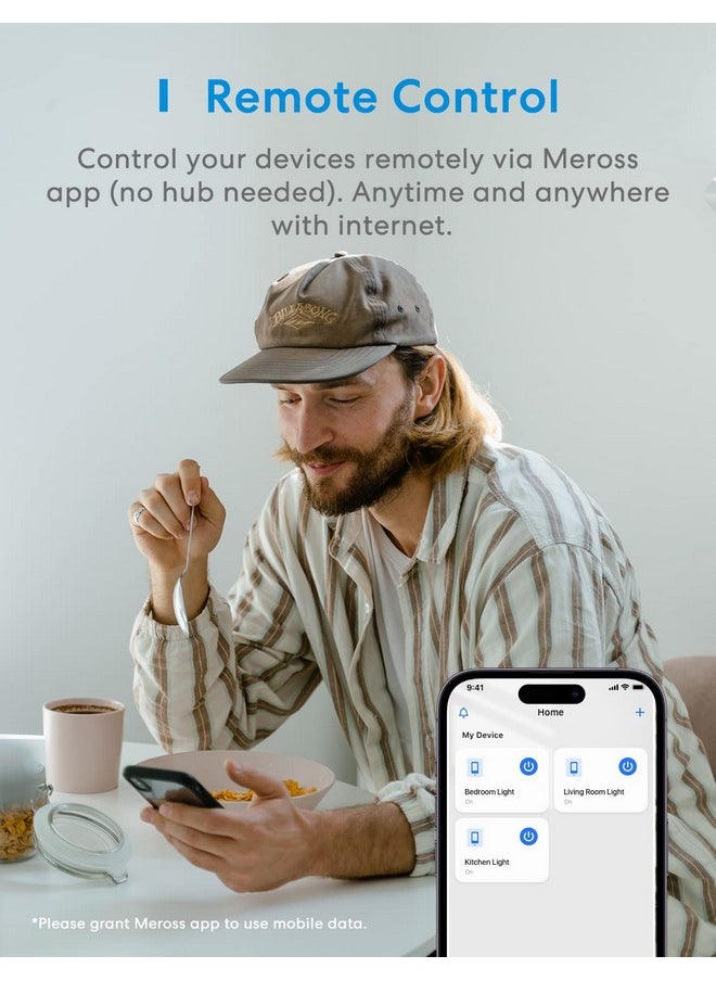 meross - meross Smart Dimmer Switch, Single Pole WiFi Light Switch Works with Apple HomeKit, Alexa, Remote/Voice Control and Schedule, Neutral Wire Required, 2.4GHz WiFi Only, No Hub Required, 2 Pack - Image 1