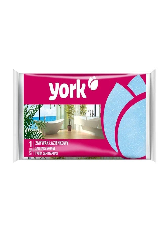 York Multipurpose Soft Sponge for Bathroom Tiles, Sanitary Fittings - Blue Color, Size 13.5 X 7 X 4.5 Cm, 1 Piece, Ideal for Gentle and Effective Cleaning, Durable and High-Performance Sponge Blue - Image 5