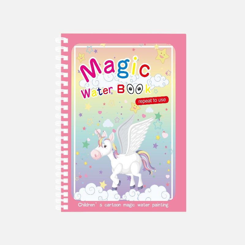 Magic Water Drawing Book for Kids Unicorn (send 1 special pen) 