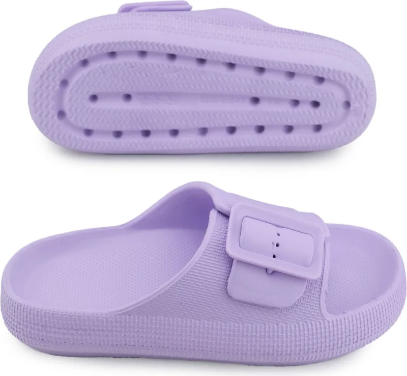 جيزر Women's Summer Single Buckle Adjustable Eva Bathroom Garden Pool Beach Slippers