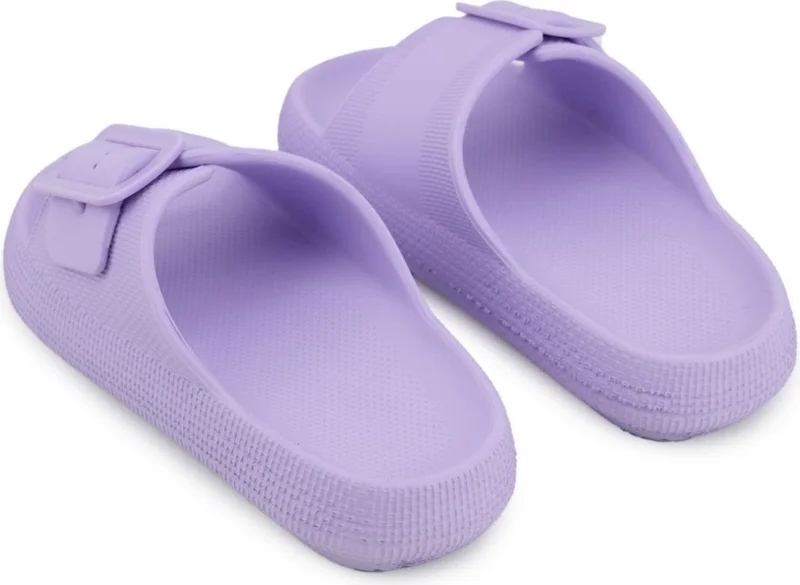 جيزر Women's Summer Single Buckle Adjustable Eva Bathroom Garden Pool Beach Slippers