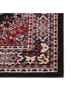 Home Dynamix Home Dynamix Premium Sakarya Traditional Medallion Border Area Rug, Black, 3'7"x5'2" Rectangle  - Image 5