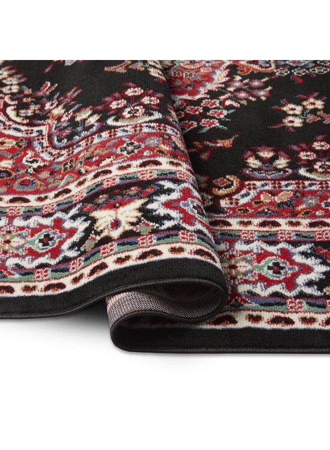 Home Dynamix Premium Sakarya Traditional Medallion Border Area Rug, Black, 3'7"x5'2" Rectangle - Image 4