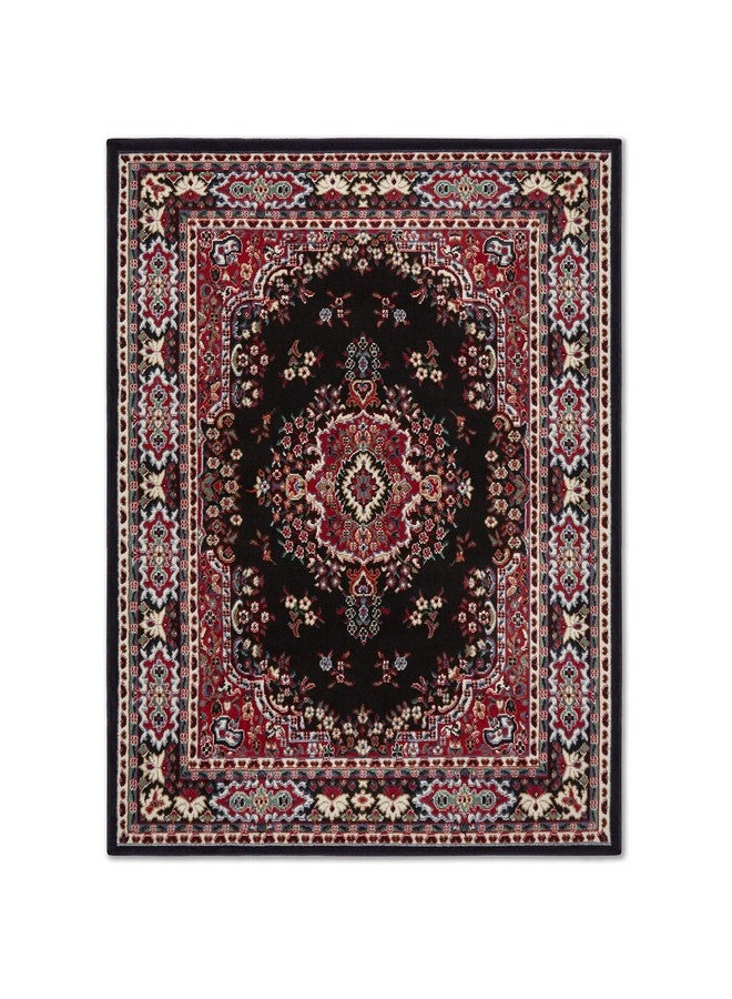Home Dynamix Premium Sakarya Traditional Medallion Border Area Rug, Black, 3'7"x5'2" Rectangle - Image 3