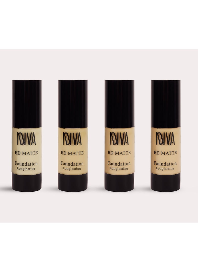 IDIVA - HD Matte Foundation, Full Coverage, Long Lasting up to 16 H - Image 1