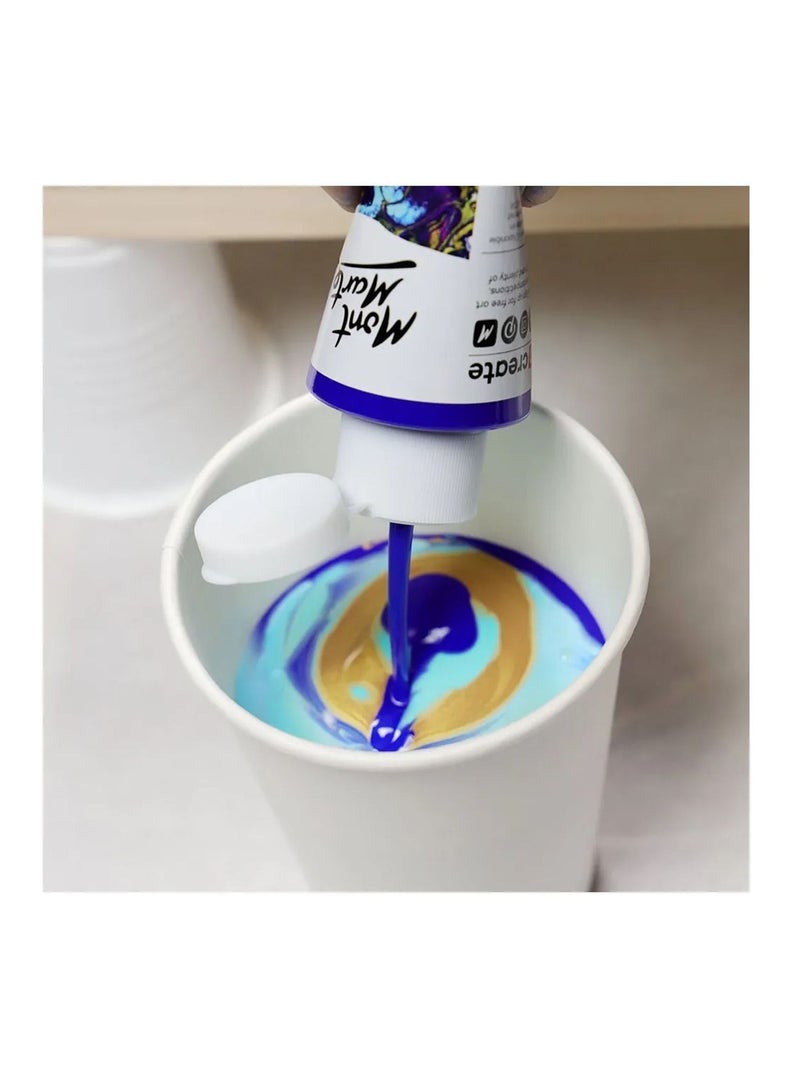 Mont Marte 4-Piece Pouring Acrylic Paint 120ml Content Per Bottle Golden Beach Set - Image 4