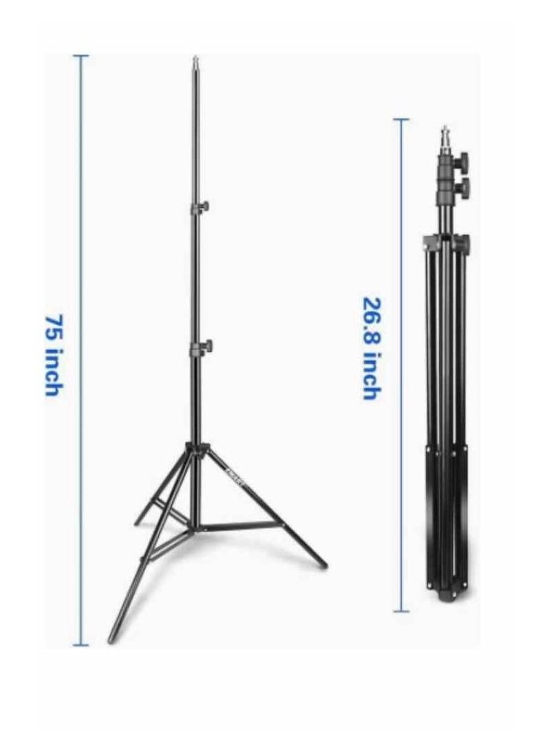 Generic Tripod Aluminum Compact Photography Light Stand with Thread Used Black  - Image 2