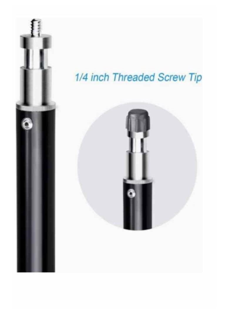 Generic Tripod Aluminum Compact Photography Light Stand with Thread Used Black  - Image 4