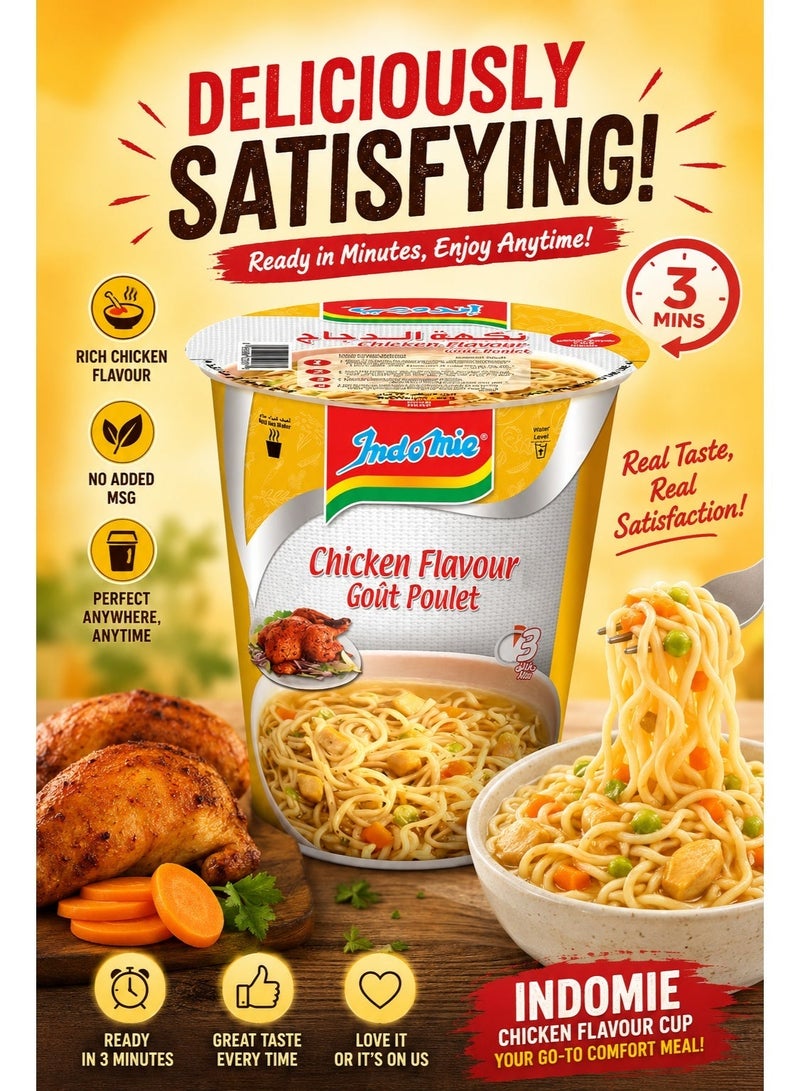 INDOMIE CUP Indomie Chicken Flavour Instant Noodles Cup – 2 Cups Pack - Image 3