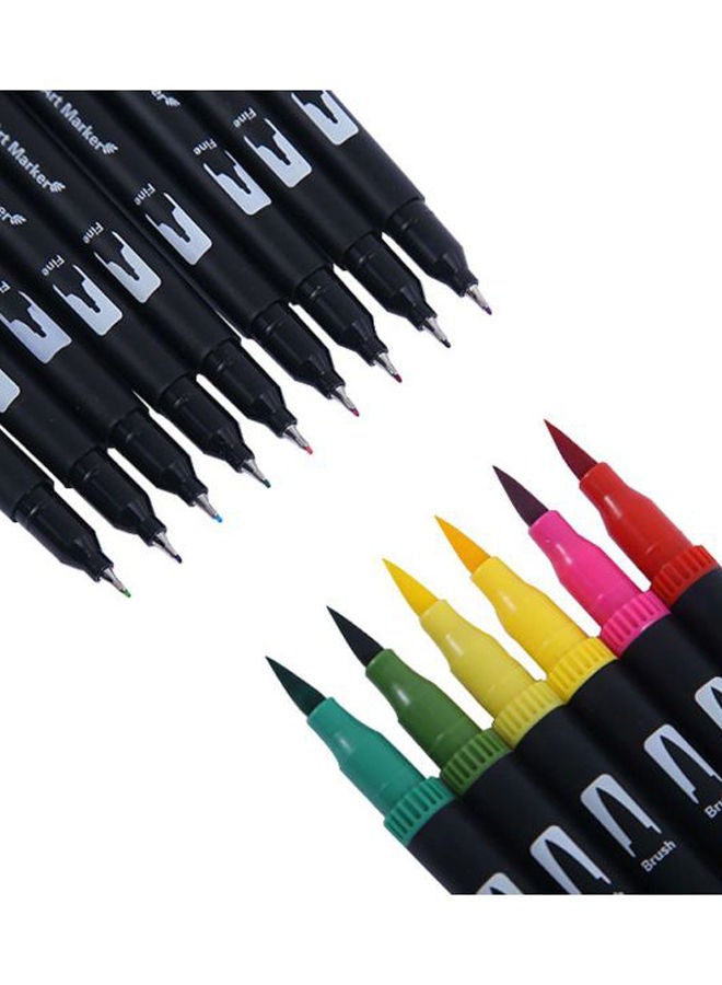 NIBEMINENT 60-Piece Dual Tip Brush Pen Set Multicolour - Image 2
