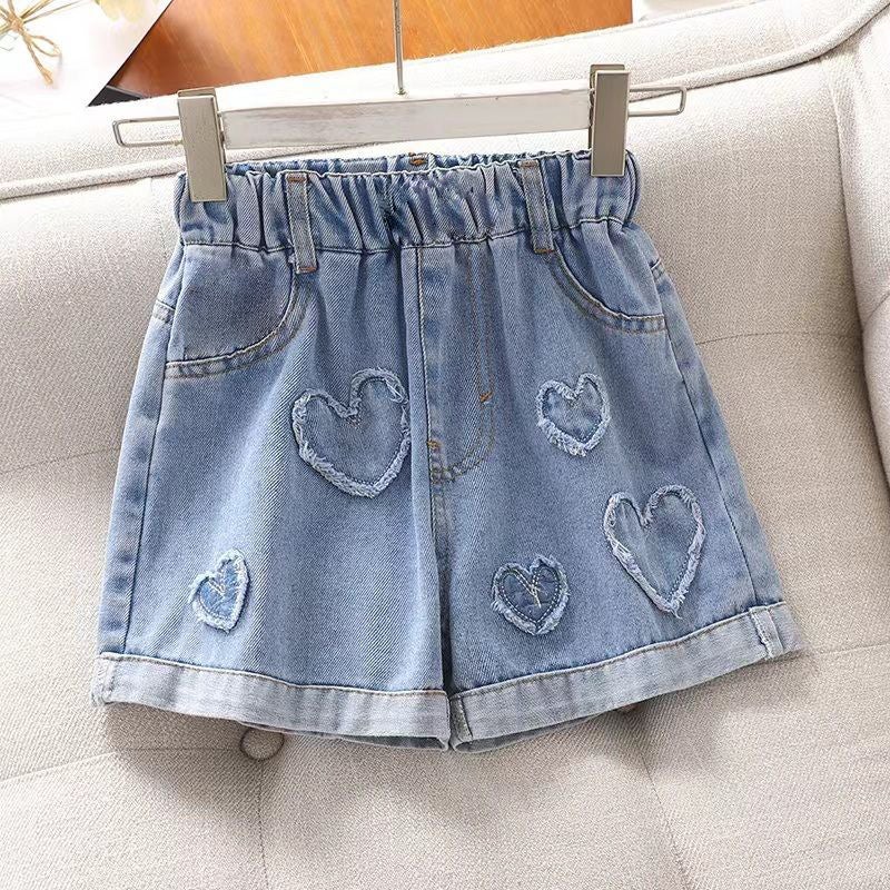 Girls' Summer Shorts Children'S Denim Shorts Large Children'S Loose Casual Girls' Short Pants For Summer - Image 1