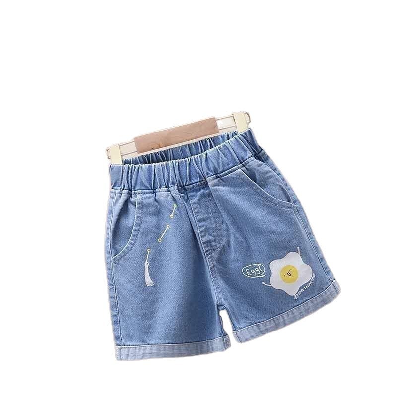 Girls' Summer Shorts Children'S Denim Shorts Large Children'S Loose Casual Girls' Short Pants For Summer - Image 3