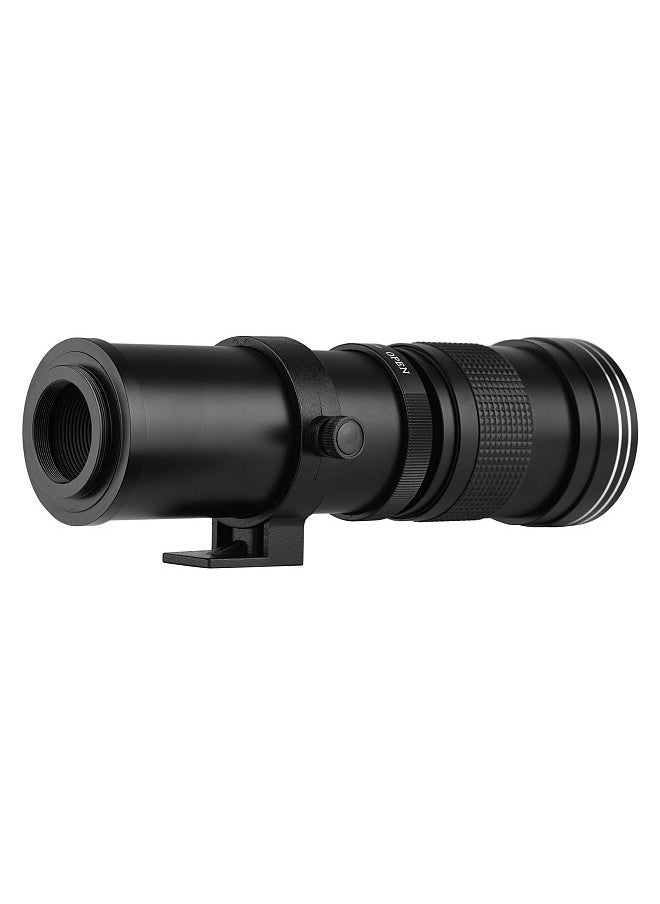 Camera MF Super Telephoto Zoom Lens F/8.3-16 420-800mm T2 Mount with M4/3-mount Adapter Ring 1/4 Thread Replacement