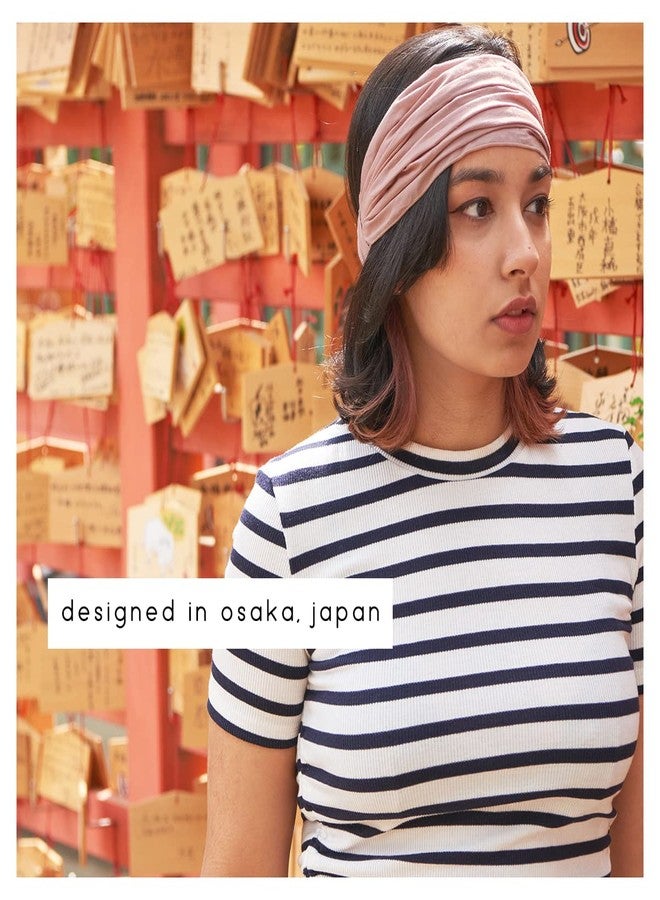 CHARM Womens Cotton Bandana Headband - Yoga Elastic Head Cover Boho Hair Scarf Gray - Image 5