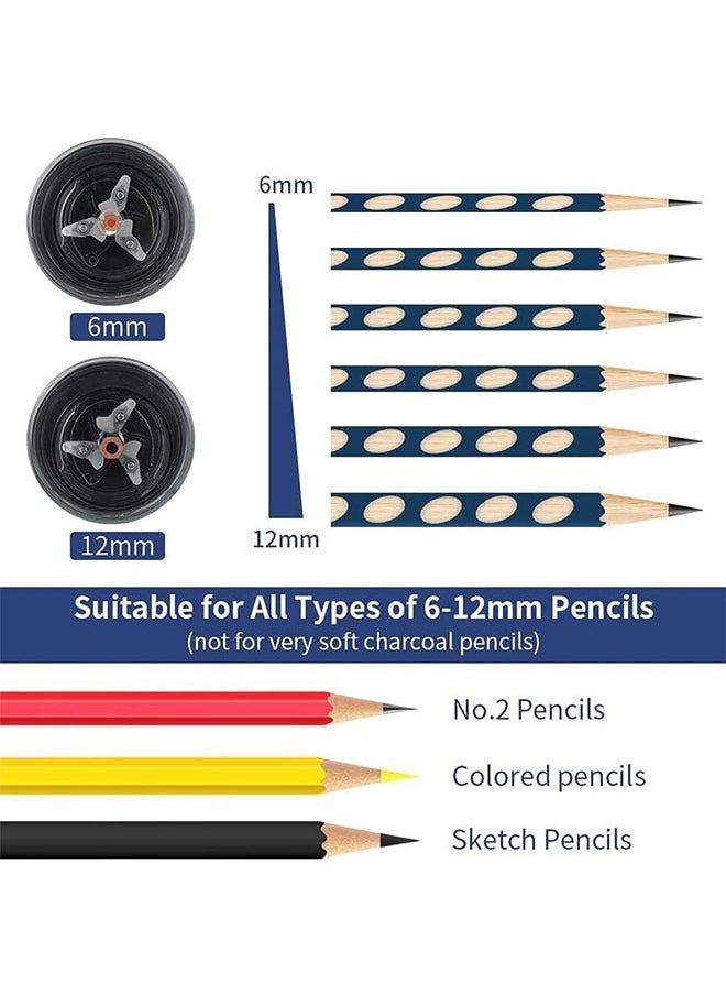 tenwin - Tenwin Electric Pencil Sharpener, Pencil Sharpener for Colored Pencils, Auto Stop, Super Sharp & Fast, Electric Pencil Sharpener Plug in for 6-12mm No.2/Colored Pencils/Office/Home-Black - Image 1