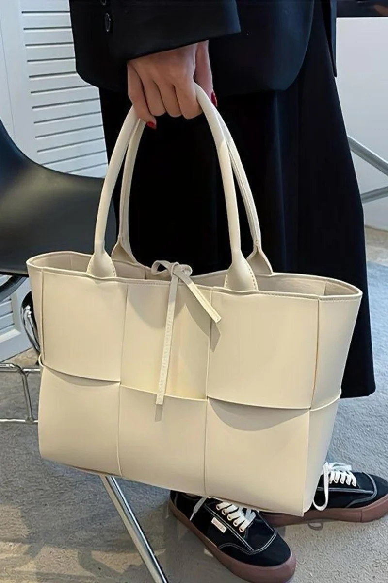 باهلس Cream Vip Special Design Large Shoulder Bag
