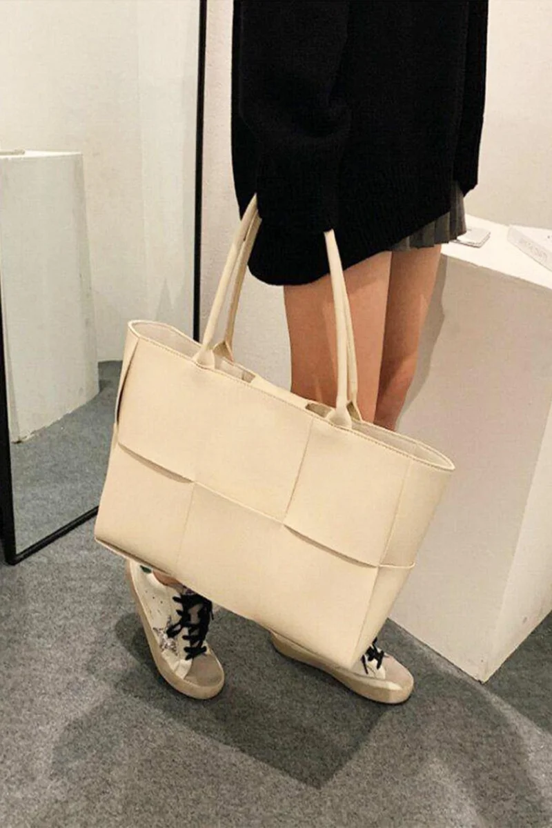 باهلس Cream Vip Special Design Large Shoulder Bag