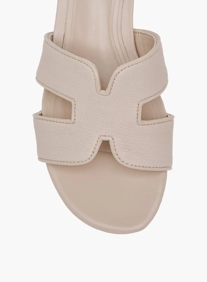 Celeste Women's Cutout Detail Slip-On Sandals with Block Heels