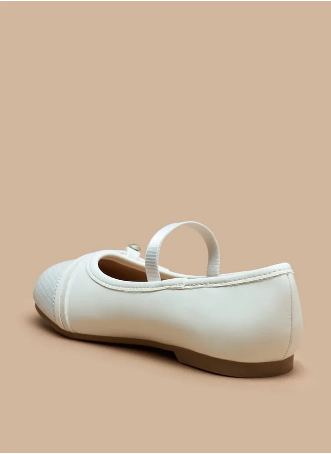 جونيورز Girls Embellished Slip-On Ballerina Shoes