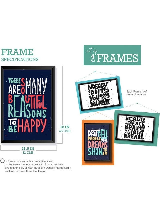 PAPER PLANE DESIGN Quotes Synthetic Engineered Wood Wall Framed Posters, Design-2, 9 x 12.5 Inches, Set of 8 - Image 5