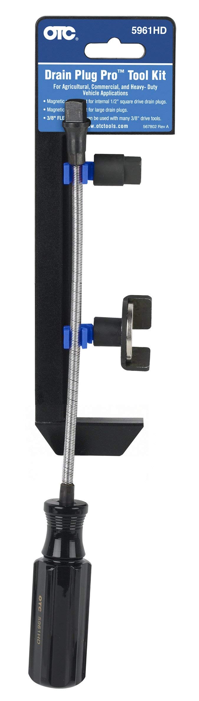 OTC 5961HD HeavyDuty Drain Plug Pro Tool Kit for Agricultural Commercial and HD Vehicles