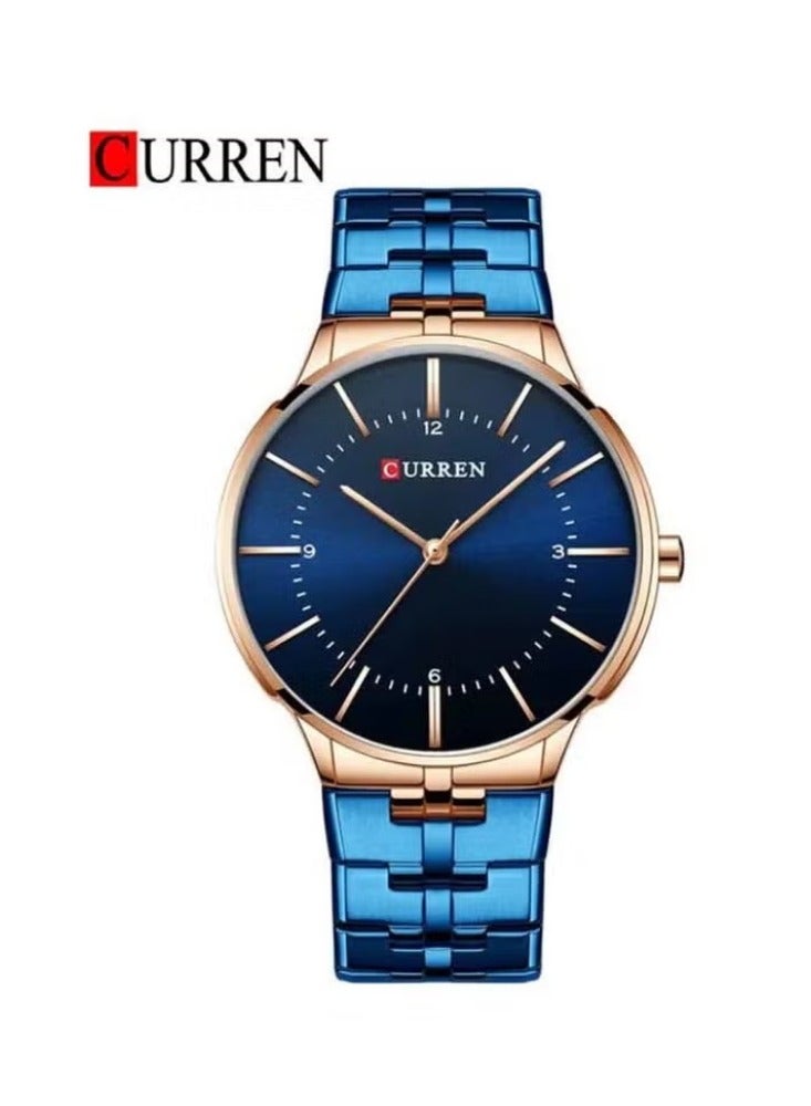 CURREN 8321 Original Brand Stainless Steel Band Wrist Watch For Men - Image 1