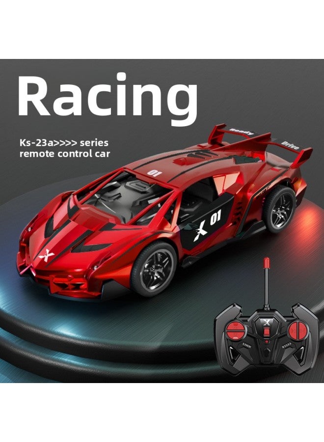 Children's Remote Control Car Charging Rc Electric Simulation Sports Car Racing Boy Drift Car 612 Years Old Toy-Color:1:22 Red Lambo Sports Car Remote Control Car (four-way Charging)-Scale:Single Battery - Image 1