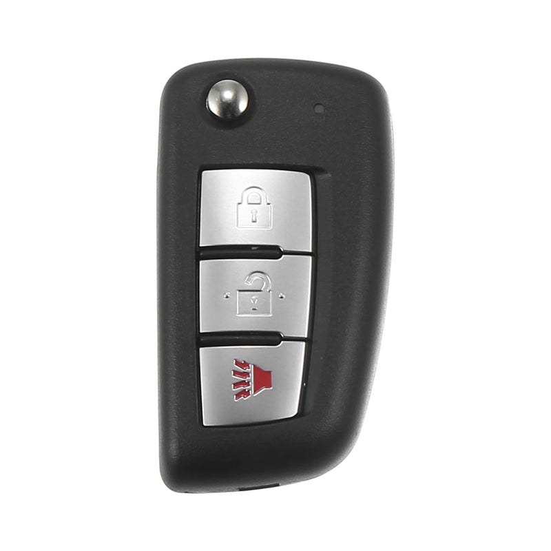 X AUTOHAUX 434MHz CWTWB1G767 مفتاح ذكي بديل للدخول عن بُعد بدون مفتاح لسيارة نيسان روج 2014-2020 3 أزرار مفتاح إشعال قابل للطي غير مقصوص