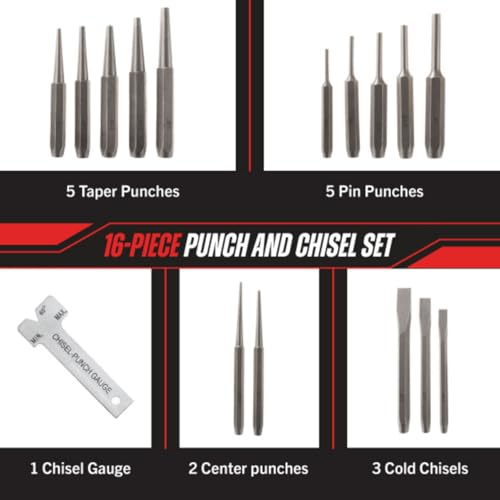 Stalwart 75HT4072 Punch And Chisel Set 16 Piece - Image 3