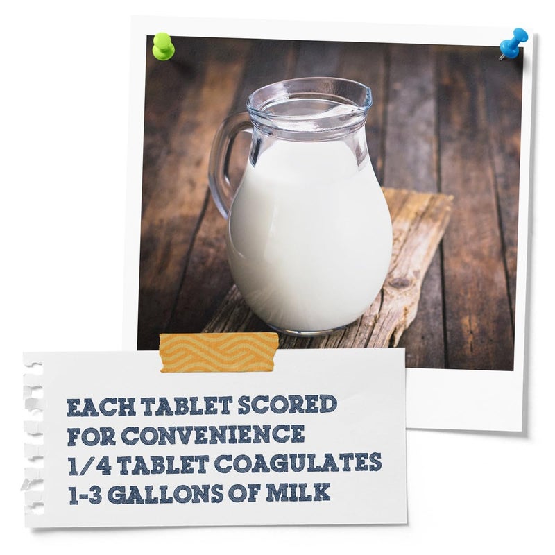 Fermentaholics Microbial Rennet For Cheese Making | Vegetarian Rennet Tablets | Milk Coagulant | Vegan Cheese making | Shelf-Stable Rennet Tablets, Perforated For Easy Use - Image 3