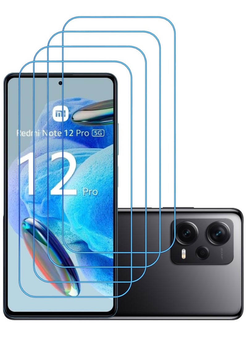ACLIX 4 Pieces Antistatic ESD Dustproof Premium Quality High Definition Clear Tempered Glass Screen Protector Designed For Xiaomi Redmi Note 12  Pro - Image 1
