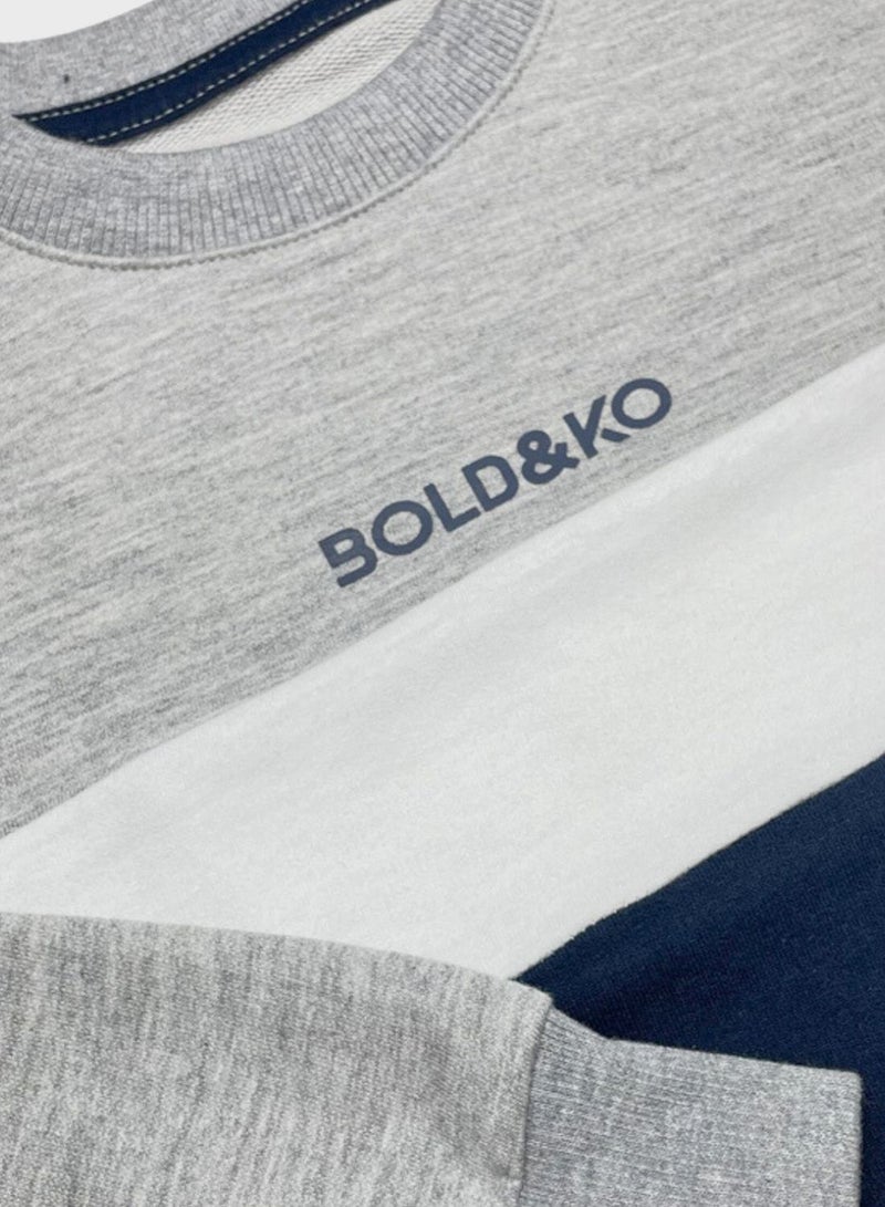 BOLD&KO Kids Color Block Sweatshirt - Image 3