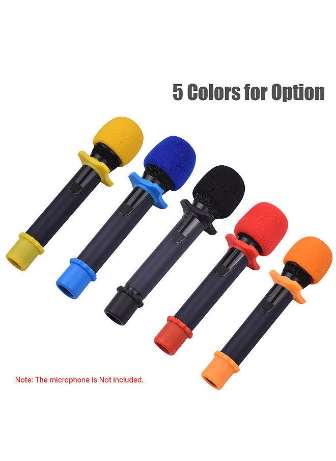 Generic - Microphone Protection Accessory Kit with Foam Windshield Anti-rolling Silicone Ring Bottom Rod Sleeve Holder for Wireless Handheld Mic - Image 1