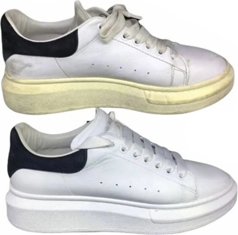 Dopar White Sports Leather Cloth and Fabric Shoe Polish 75 ml with Laces Gift