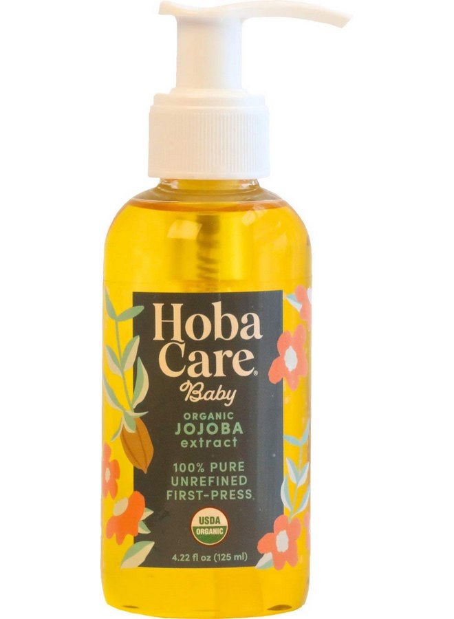 hobacare HobaCare Organic Baby Care 100% Pure Jojoba Oil - Unrefined and Cold Pressed Body & Scalp Massaging Oil for Skin, Hair, and Nails - Helps to Fight Cradle Cap and Dry Skin (4.22 fl oz / 125 ml) - Image 1
