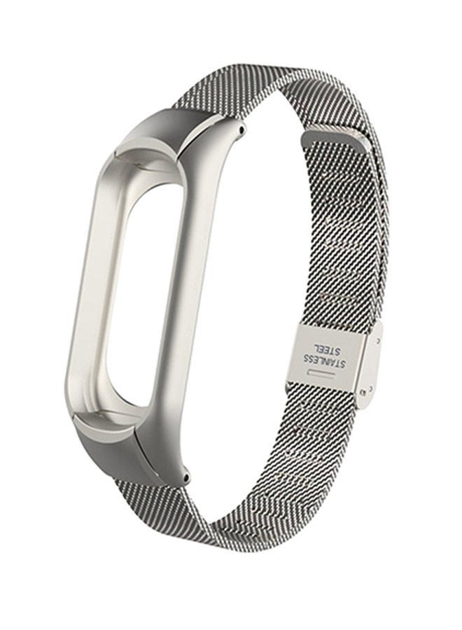 NIBEMINENT Metal Replacement Strap For Millet Bracelet 3 9cm Silver 