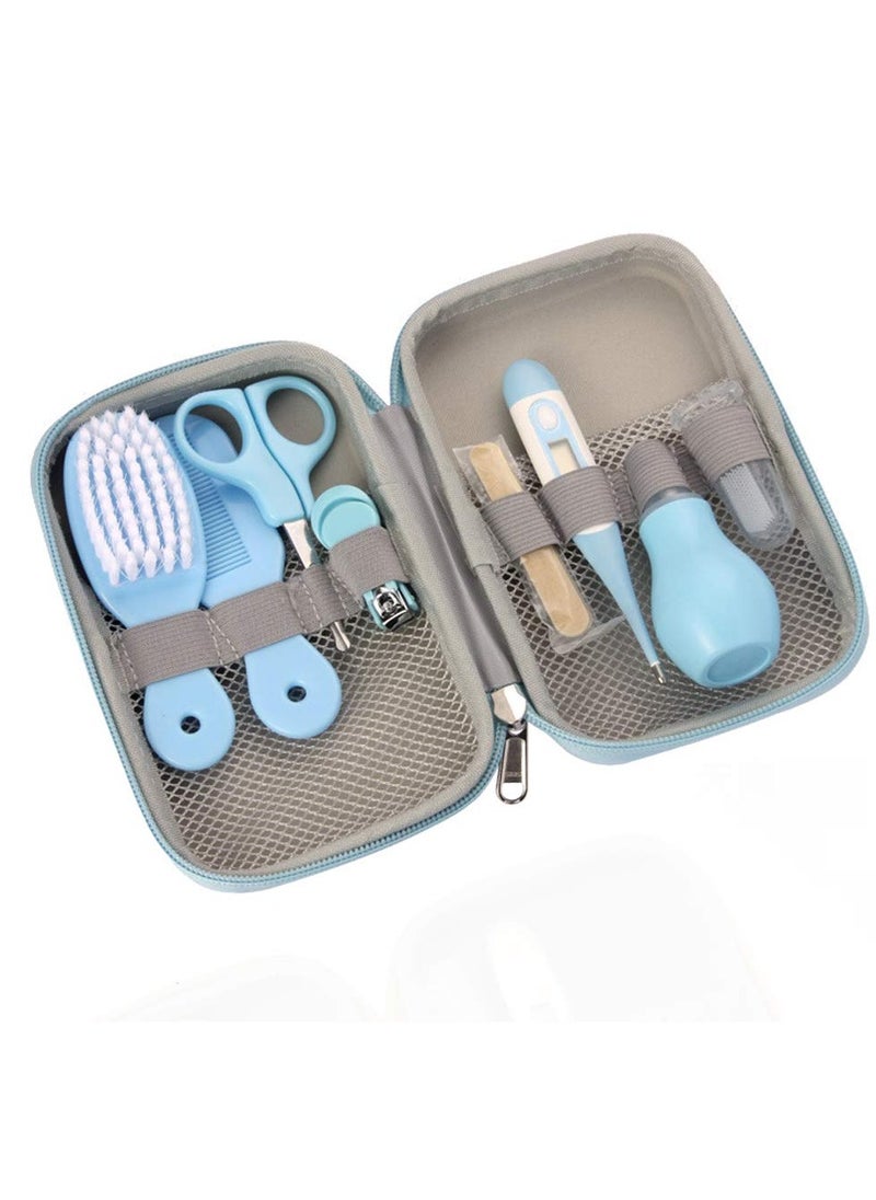 MIXDE 8 in 1 Infant Hair Brush/Nail Clipper/Nose Cleaner/Finger Toothbrush/Nail Scissors/Manicure Kits  - Image 1