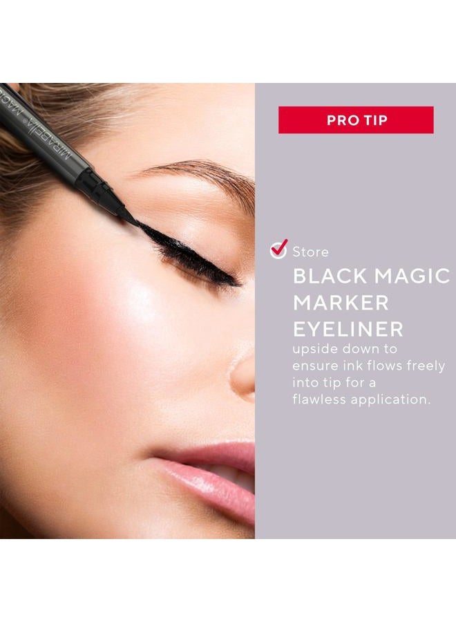 Mirabella Black Magic Marker Waterproof Liquid Eyeliner, Long-Lasting Smudge-Proof Matte Black Eyeliner with Felt Brush-Tip for Precise Controlled Application and Antioxidants Vitamin C and E - Image 3