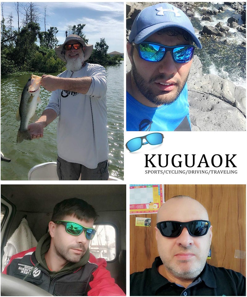 KUGUAOK Polarized Sports Sunglasses for Men Driving Cycling Fishing Sun Glasses 100% UV Protection Goggles - Image 3