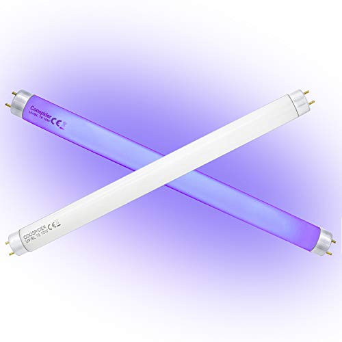 COOSPIDER 2-Pack T8 F10 U/V BL 10W Replacement Light Bulb CFL Fluorescent Straight Tube 13 Inch - Image 1