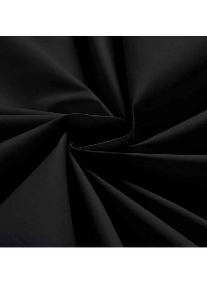 JewelOnPalette 100% Cotton Fabric, 45" Wide Soft Material for Cut by The Yard for Dress, Blouse, Shirt, Craft and Embroidery - Black  - Image 2
