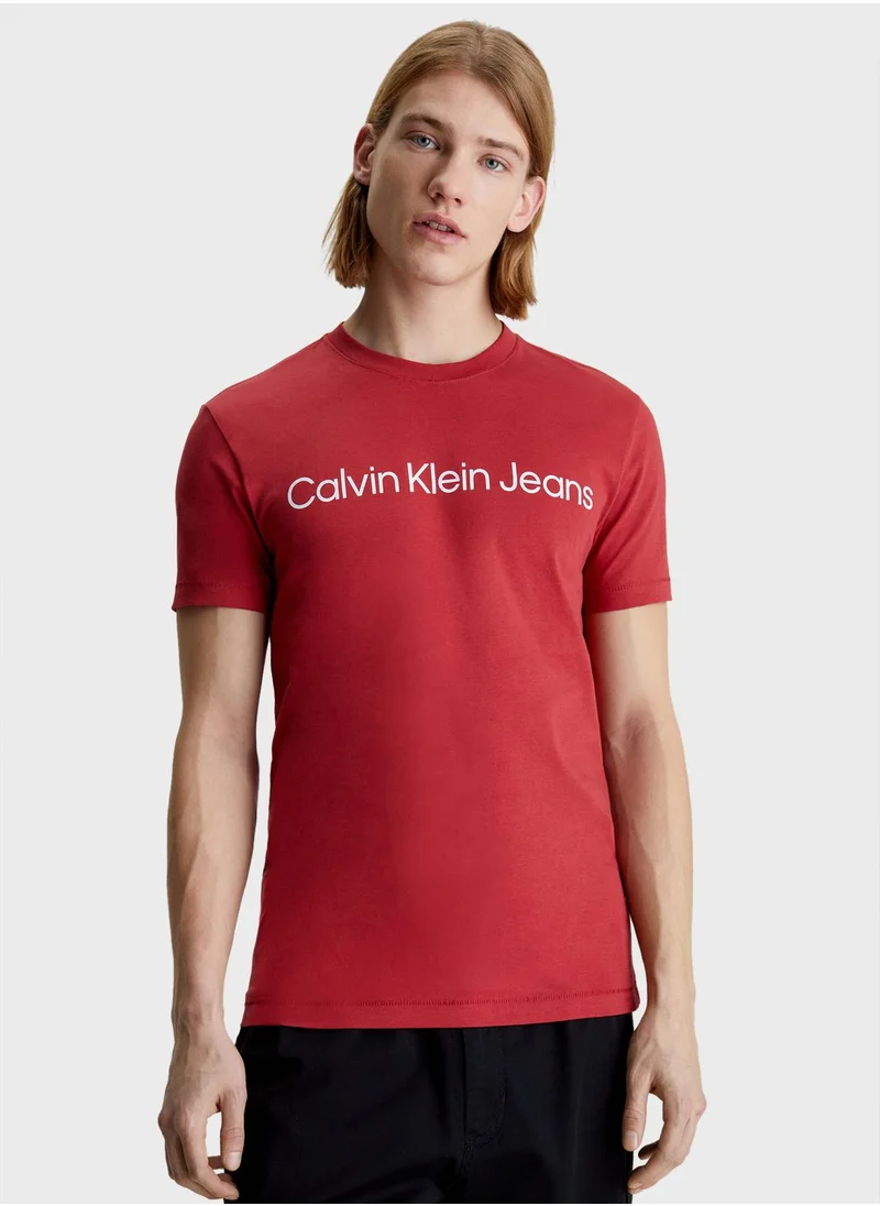 Calvin Klein Jeans Logo Crew Neck T-Shirt